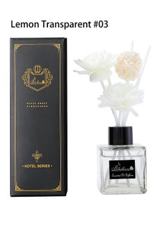 Blackrose Essential Oil Diffuser Reed Diffuser with Incense Diffuser Sticks Flame Free Long Lasting Natural Elegant Air Freshener Odor Elimination for Hotel Home Office and Gift 50ml Lemon Fragrance  - Image 1