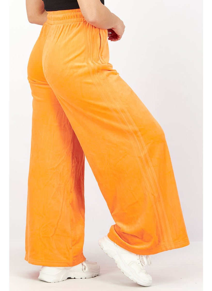 Adidas Women Regular Fit Outdoor Drawstring Pants, Orange  - Image 3