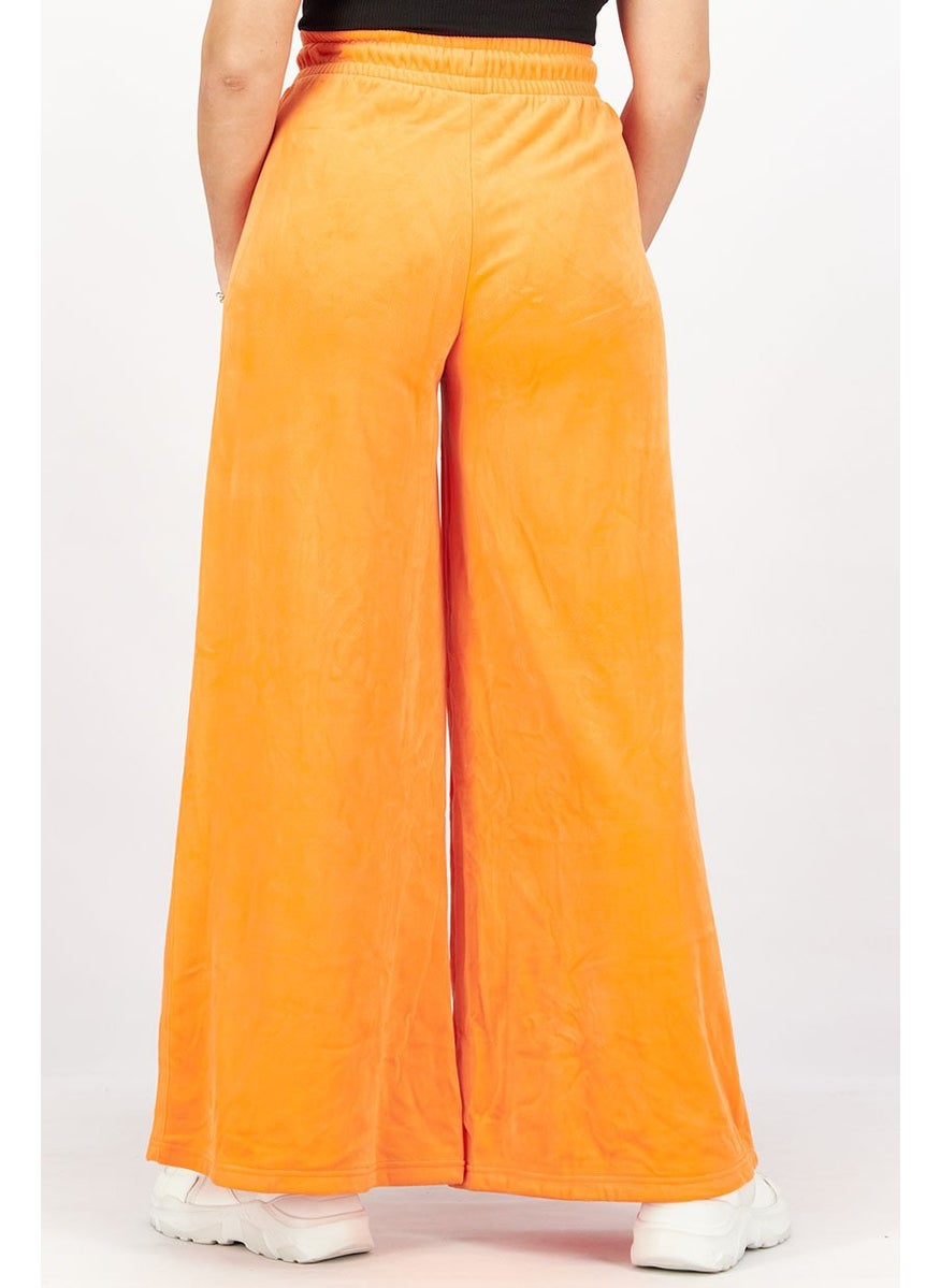 Adidas Women Regular Fit Outdoor Drawstring Pants, Orange  - Image 4