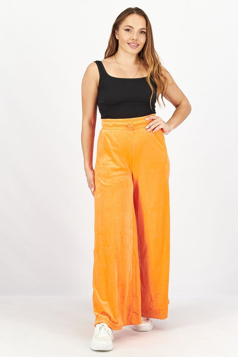 Adidas Women Regular Fit Outdoor Drawstring Pants, Orange - Image 2