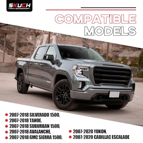 SKUCH 4X4 ACCESSORIES Front Upper Control Arms for 2-4" Lift - 2007-2018 Chevy Silverado GMC Sierra 1500, 2007-2013 Avalanche, Escalade EXT, 2007-2014 Suburban 1500, Tahoe,Yukon,XL, 2 Replacement Ball Joints, Wrinkle Red - Image 4