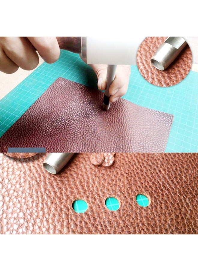 Generic Jmuiiu 10 Pieces Leather Hole Punch Cutter 0.5Mm-3.5Mm Hollow Punch Set For Leather Crafting Round Hollow Tools For Watch Bands Belts Canvas Paper Rubber Soft Material Working  - Image 4