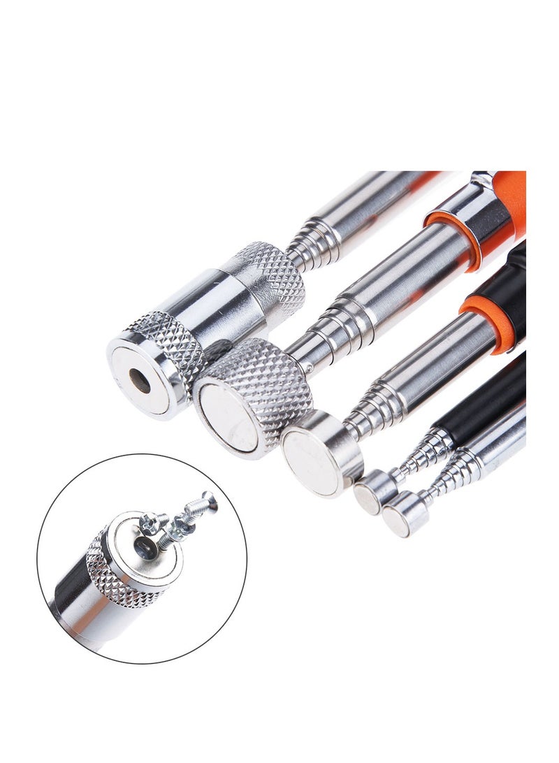 AROAQ Telescoping Magnetic Pickup Tools, Extendable Grabber Mechanic Tools, Mini Portable Telescopic Magnetic Magnet Pen For Picking Up Nut Bolt Extendable Pickup Rod Stick, ( 8LB Orange ) - Image 3
