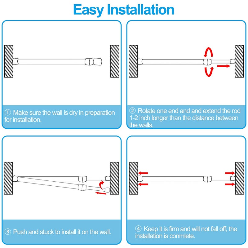SIQUK 6 Pack Cupboard Bars Adjustable Spring Tension Rods White Refrigerator Bar Extendable Rod for DIY Projects, 15.7 to 28 Inches - Image 4