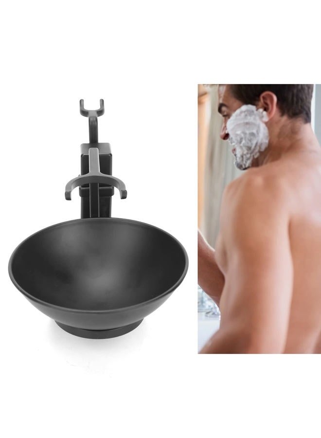 Shanrya Shaving Brush Holder, Black Stainless Steel Shaving Brush Razor Stand with Soap Bowl Set Razor Holder Stand for Men boyfriend Husband Lover - Image 5