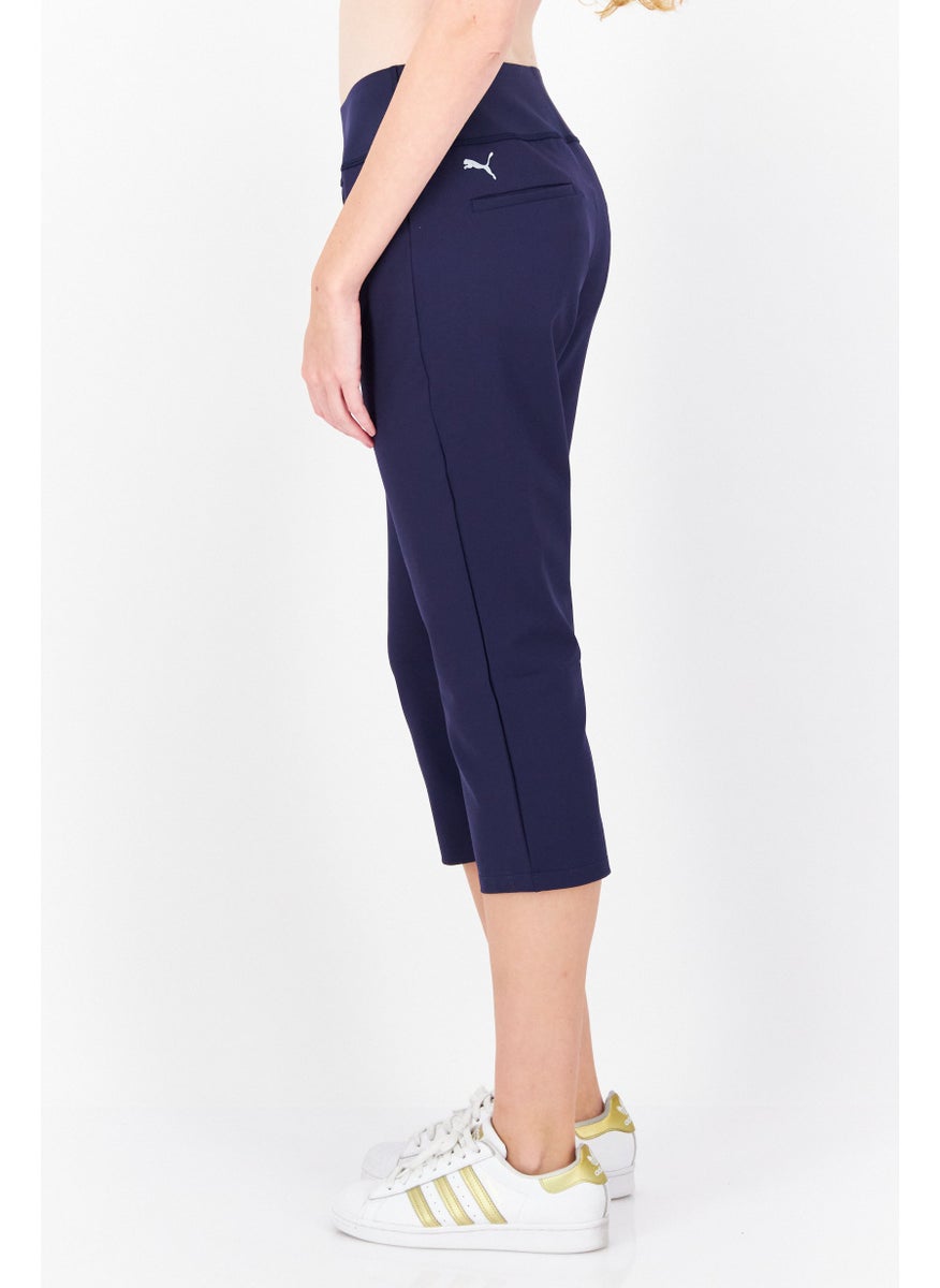 PUMA Women Sportswear Fit Training Capri Legging, Navy  - Image 3