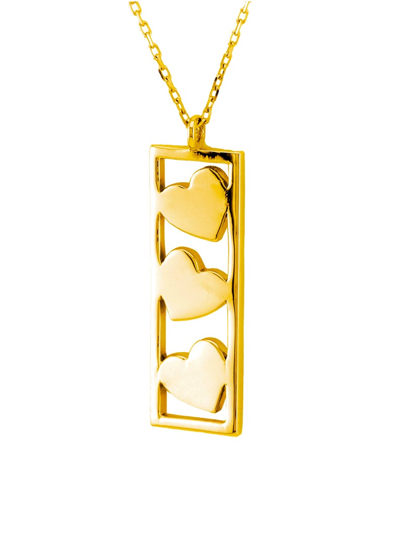 AAZ Jewellery L.L.C - Three Hearts 18K Gold Necklace - Image 1