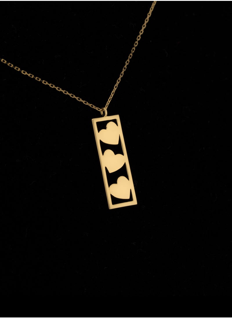AAZ Jewellery L.L.C - Three Hearts 18K Gold Necklace - Image 1
