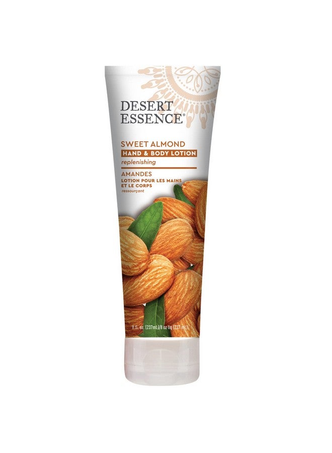 Desert Essence لوشن اليدين والجسم من إيسر إيسنس باللوز الحلو 8 أونصة سائلة خالي من الجلوتين نباتي خالي من القسوة زيت اللوز الحلو زبدة الشيا وزيت الجوجوبا يلين ويغذي البشرة - Image 2