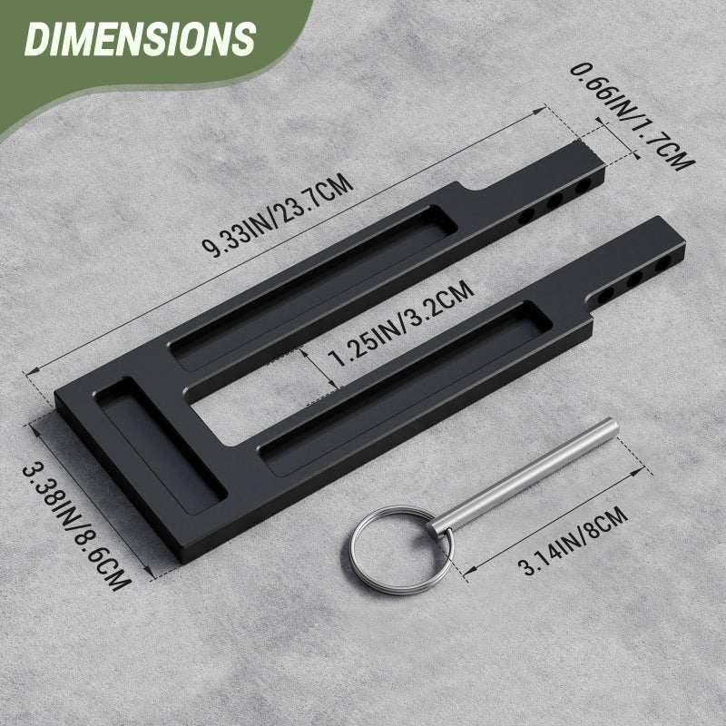 BINOTE French Door Lock for Double Doors, Adjustable Double Door Lock for Home Security Prevent Kick Ins, 3 Pin Slots for Various Knob Width - Image 5