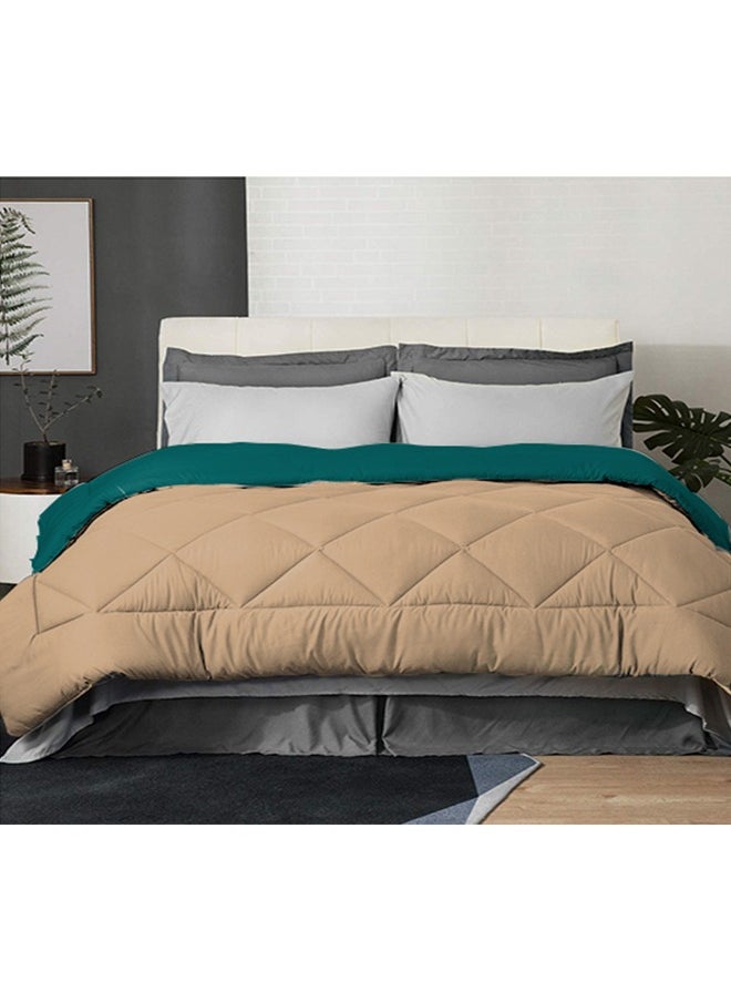 Tiba Snooze,Winter quilt double face, 220*235 cm, Beige &Teal  - Image 3