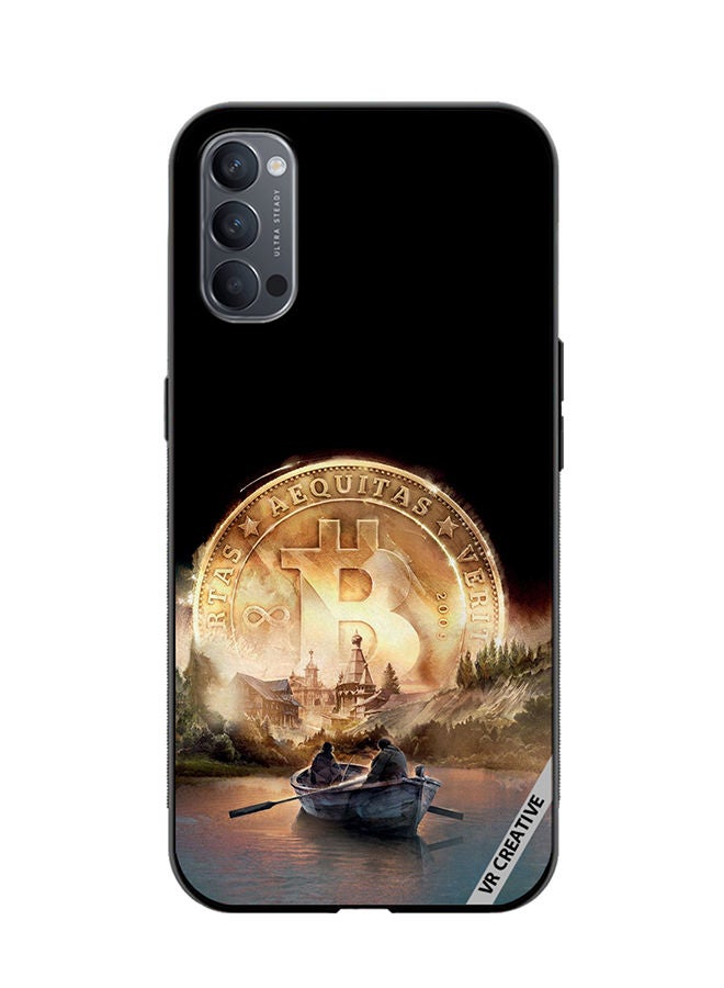 VR CREATIVE Protective Case Cover For Oppo Reno4 Pro 5G River Of Bitcoin Design Multicolour - Image 1