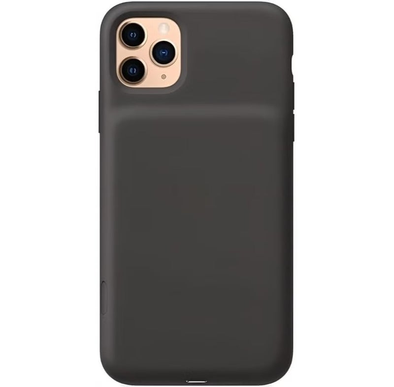غطاء بطارية بسعة 4500 مللي أمبير لجهاز iPhone 11 Pro Max، غطاء شحن قابل لإعادة الشحن، بنك طاقة ممتد، غطاء واقٍ، مؤشر LED، Lightning، MagSafe، نحيف، أسود - Image 1