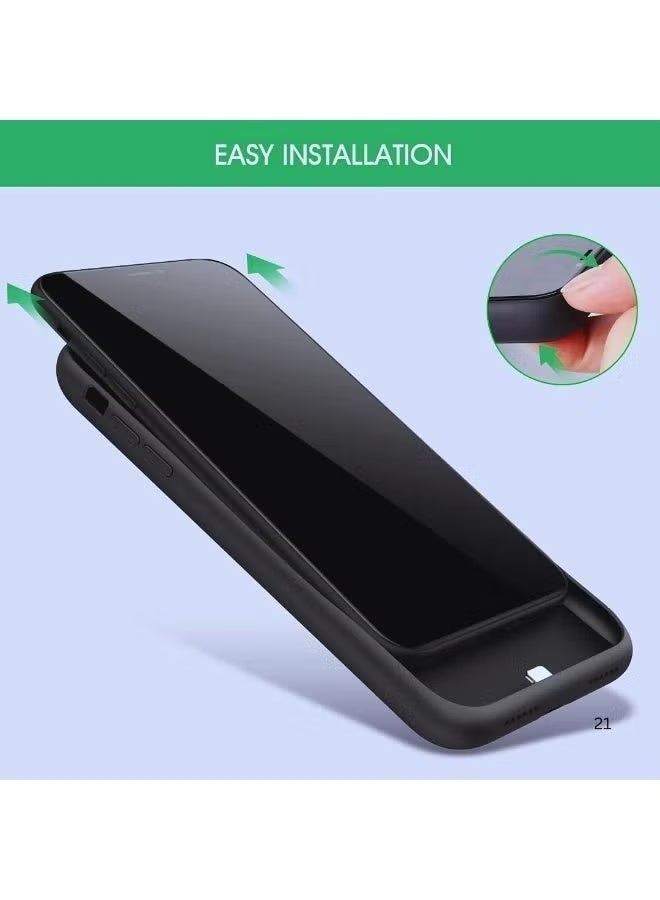 غطاء بطارية بسعة 4500 مللي أمبير لجهاز iPhone 11 Pro Max، غطاء شحن قابل لإعادة الشحن، بنك طاقة ممتد، غطاء واقٍ، مؤشر LED، Lightning، MagSafe، نحيف، أسود - Image 2