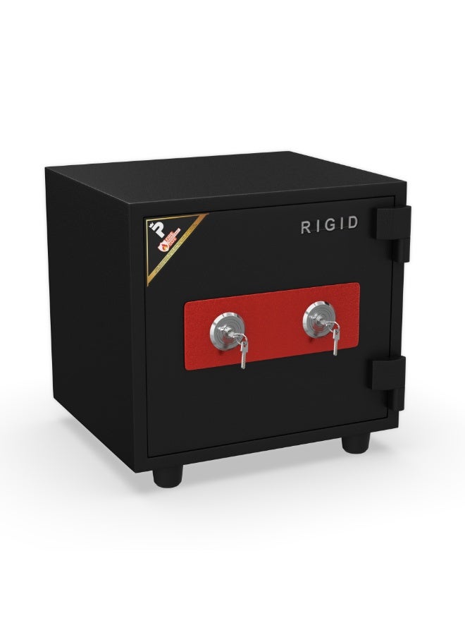 RIGID Fire Resistant Steel Safe with Dual Key Lock, 50Kg  - Image 5