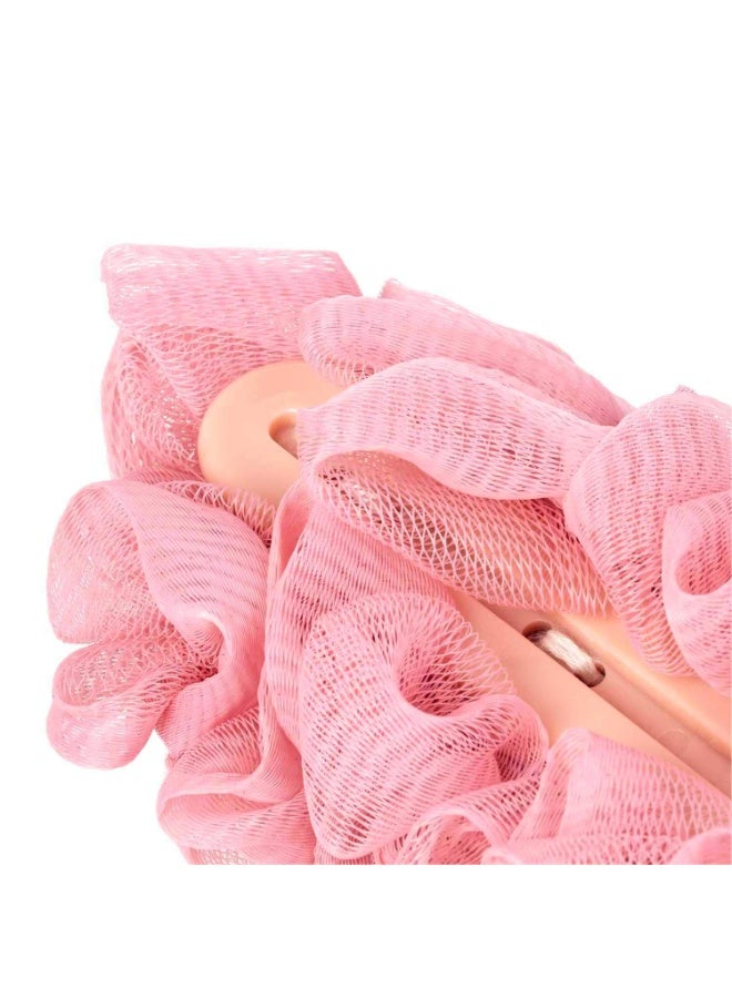 HOMESTAR Long Handle Loofah Bath Ball Brush | Soft Nylon Mesh Loofah Back Scrubber | Exfoliating Scrub Brush And Massage Brush | Exfoliating Shower Brush | Rich Lathering | Back Washer Bath Tool Suitable For Shower Men Women Elderly | 43*12.5 cm, Pink - Image 5