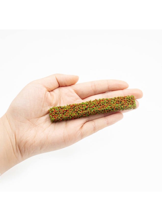 Warmtree 12 Pcs Miniature Green Static Realistic/Natural Shrub Strips for DIY Architecture Building Model Railway Train Diorama Garden Scenery Landscape - Image 2
