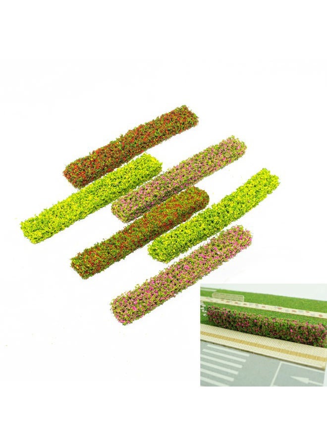 Warmtree 12 Pcs Miniature Green Static Realistic/Natural Shrub Strips for DIY Architecture Building Model Railway Train Diorama Garden Scenery Landscape - Image 1