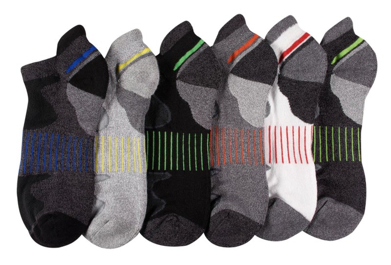 SOF SOLE Menâ€™s Performance Bamboo No-Show Socks (Multi-pack) - Ultra-Soft Rayon - Arch Band Support, Cushioned Heel, Toe & Tab - Breathable, Keeps Feet Dry & Fresh - Flexible Fit for All-Day Wear - Image 1