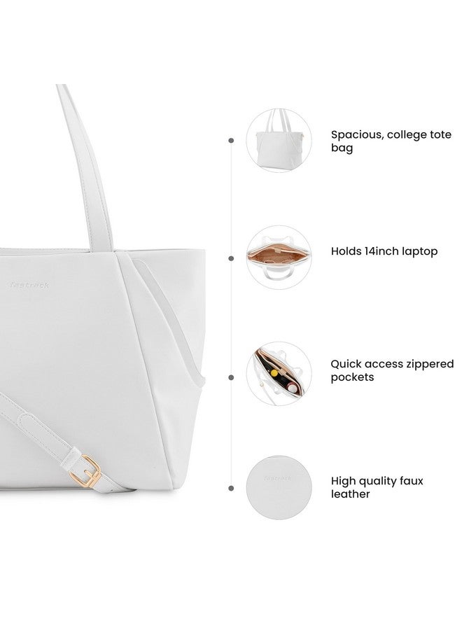 Fastrack White Tote Bag for Women - Image 3