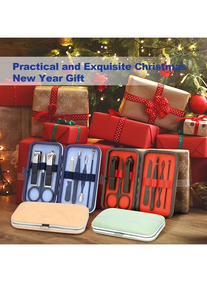 LifHap Manicure Set-Stainless Steel Nail Care Set-Professional 7 in 1 Ingrown Toenail Clipper Grooming Tool-Pedicure Kit & Toe Nail Cutter-Thick Nail Scissors Toiletries with Cuticle Trimmer (Blue) - Image 2