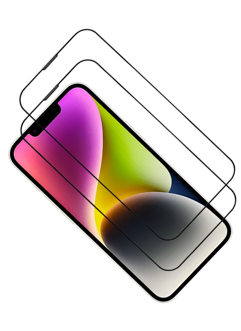 ACLIX 2 Pieces Antistatic ESD Dustproof Premium Quality High Definition Tempered Glass Screen Protector Designed For  iPhone 14 Plus - Image 1