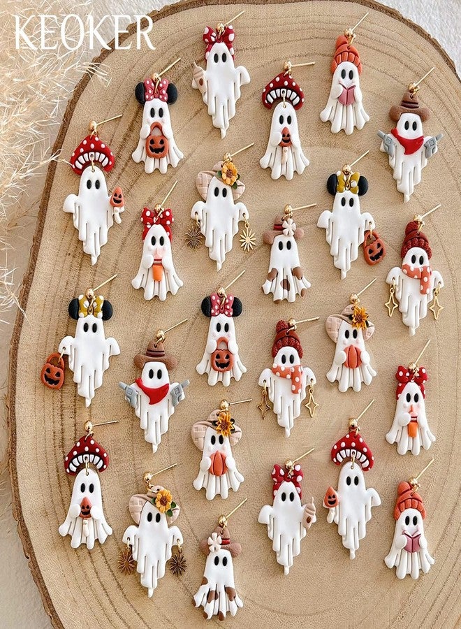 Keoker Halloween Polymer Clay Cutters, 13 Halloween Ghost Clay Earring Cutters for Polymer Clay Jewelry - Image 2