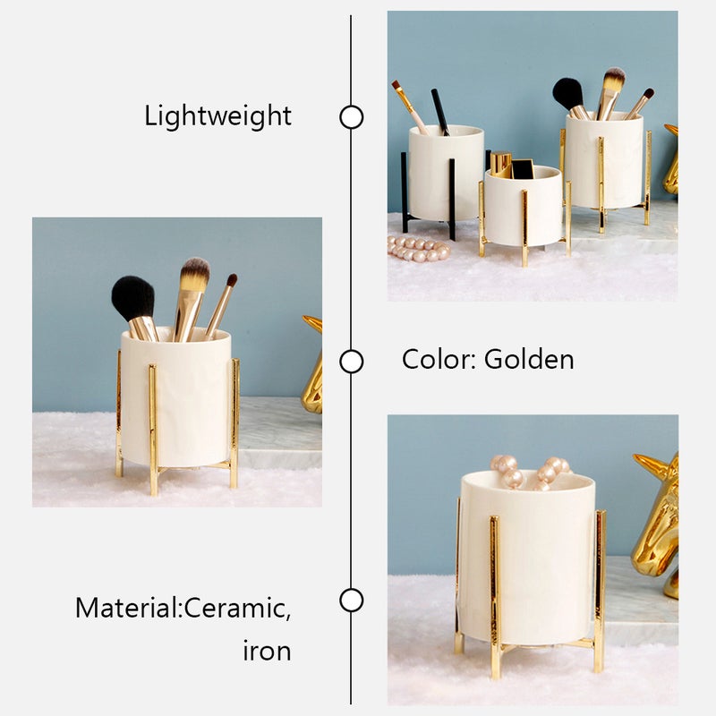 2pcs Ceramic Chopstick Bucket Chopstick Holder Chopstick Utensil Pot with Rack - Image 2