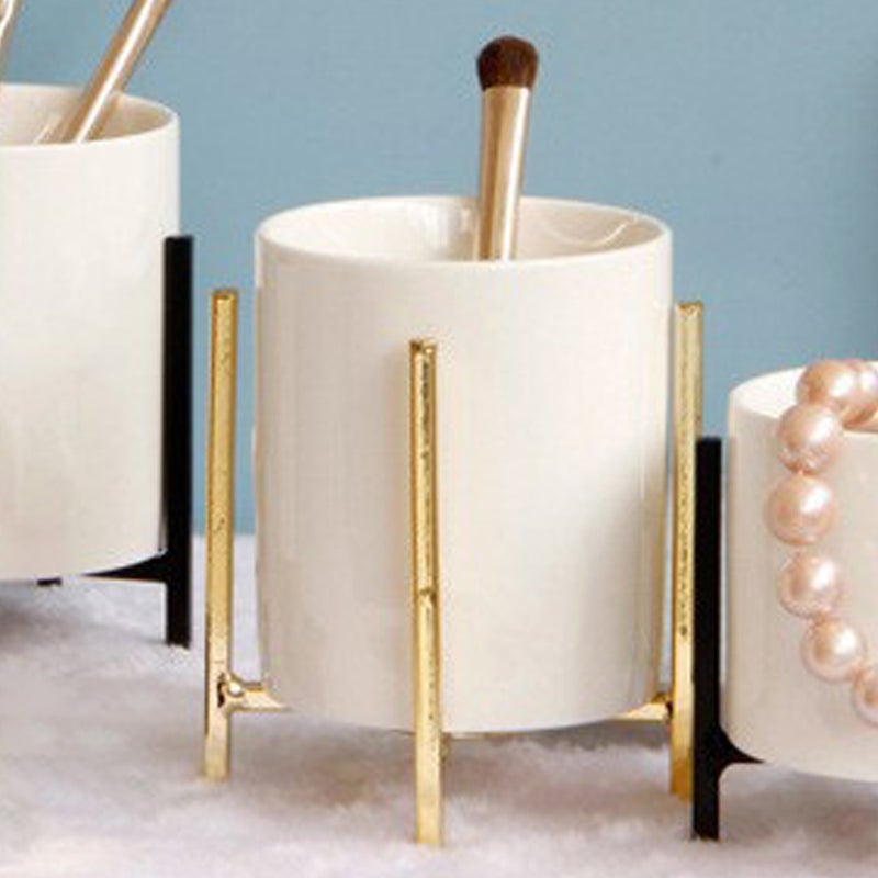 2pcs Ceramic Chopstick Bucket Chopstick Holder Chopstick Utensil Pot with Rack - Image 5