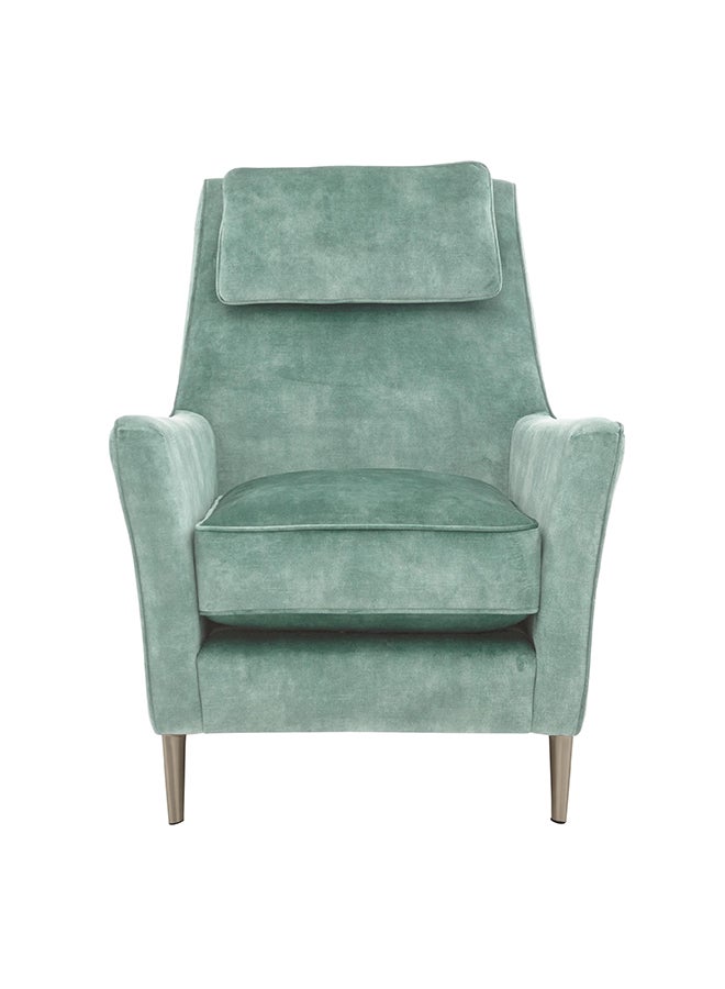 AtoZ Furniture Vexi Fabric Accent Chair in Green Color 