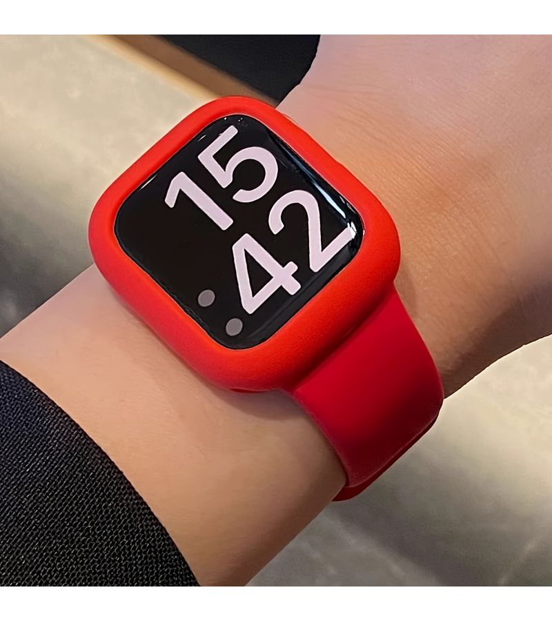 حزام رياضي وردي-أحمر متوافق مع ساعة S10 مقاس 42 مم لمجموعة موديلات Apple Watch 2 - Image 4