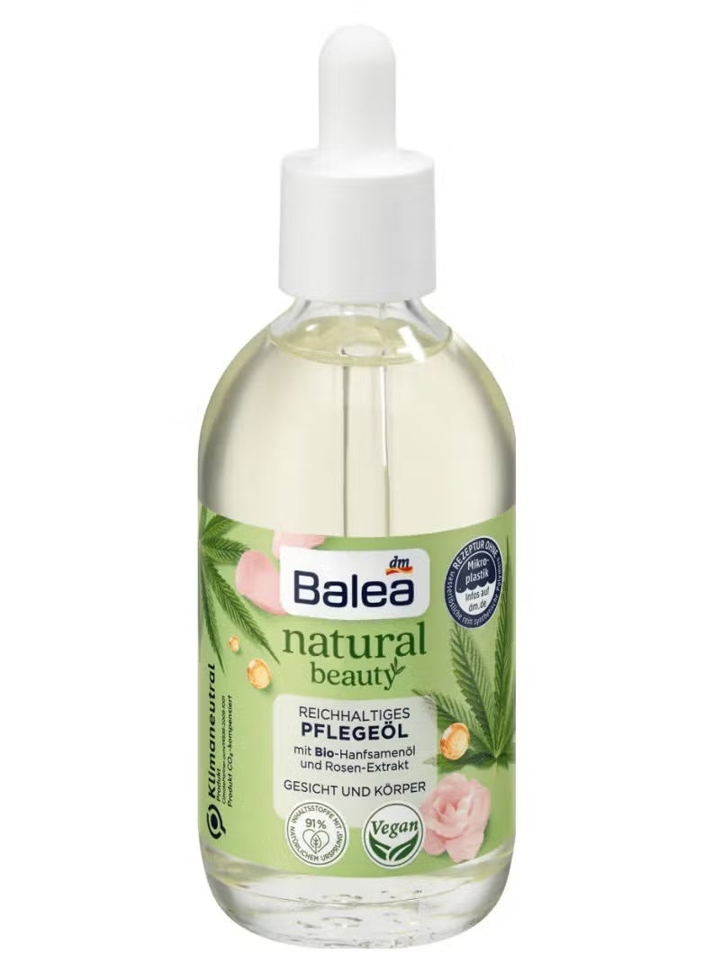 Balea Natural Beauty Organic Oil for Face and Body, Japanese Folin Flower Oil 100ml