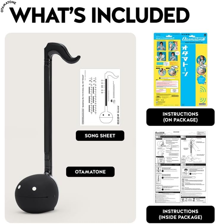 Otamatone آلة موسيقية إلكترونية يابانية محمولة - سينثسايزر موسيقي من اليابان من استوديو مايو دينكي، هدية تعليمية ممتعة للأطفال والمراهقين والبالغين - أسود - Image 5