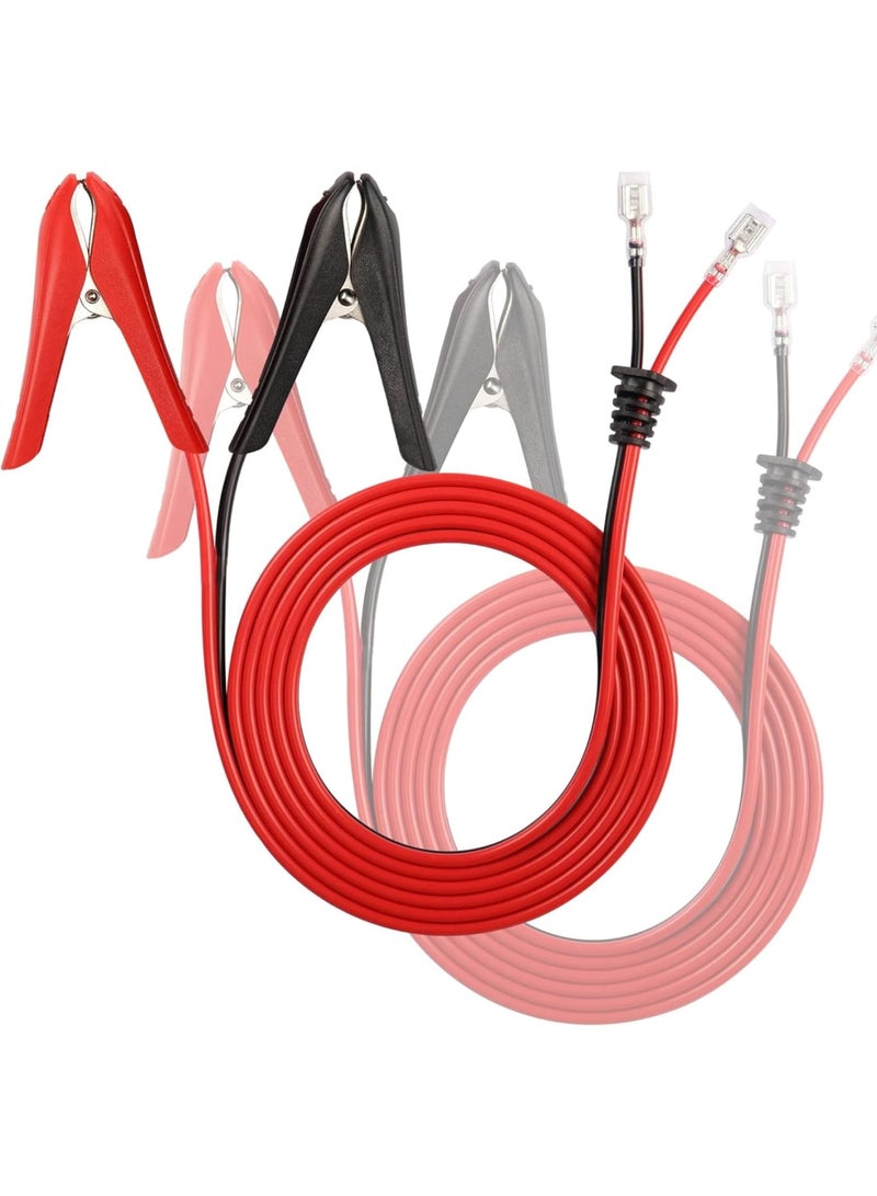 Excefore 2PCS Car Battery Alligator Clips1.8m Alligator Clips18AWG 12V 24V Battery Clamp Clip-On with Quick Splice Crimp Lock Terminal Extension Cable for Battery Charging Backup Battery Connection Etc - Image 1