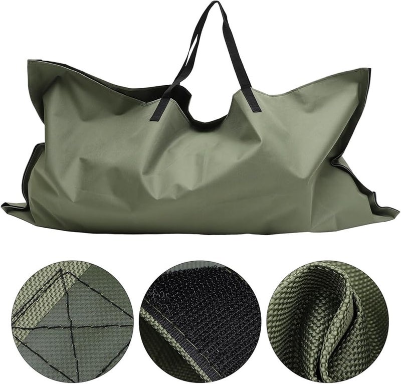 Heavy Duty Waterproof Garden Leaf Bag with Handles Foldable Reusable Outdoor Trash Container - Image 5