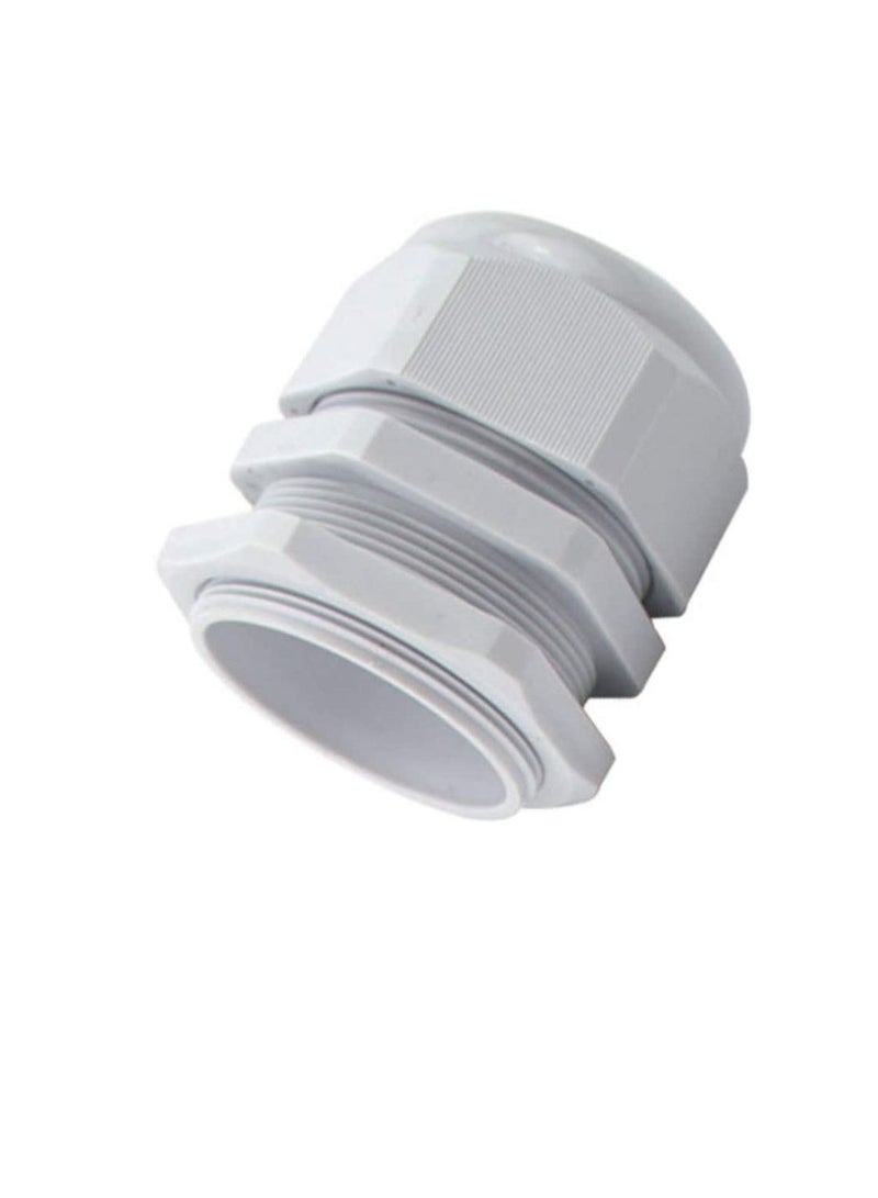PG Gland White Pack of 5 pcs, Dust Proof Nylon Cable Gland With Locknut Ideal For Junction/connection Boxes Electrical Power, Tele & Data Cables, Instrumentation Control (PG-16) - Image 2