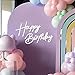 MASTRON Happy Birthday Sign for Backdrop Felt Happy Birthday Sign for Balloon Arch Birthday Party Balloon Arch Backdrop Decorations for Birthday Party Baby Shower White - Image 3