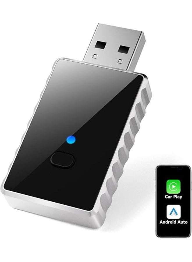 Wireless CarPlay and Android Auto Adapter for Cars – A smart upgrade piece for wireless connectivity via USB A/C ports, automatic operation and stable, continuous connection. - Image 1