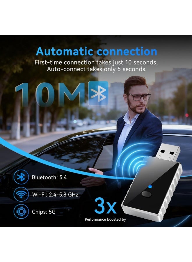 Wireless CarPlay and Android Auto Adapter for Cars – A smart upgrade piece for wireless connectivity via USB A/C ports, automatic operation and stable, continuous connection. - Image 4
