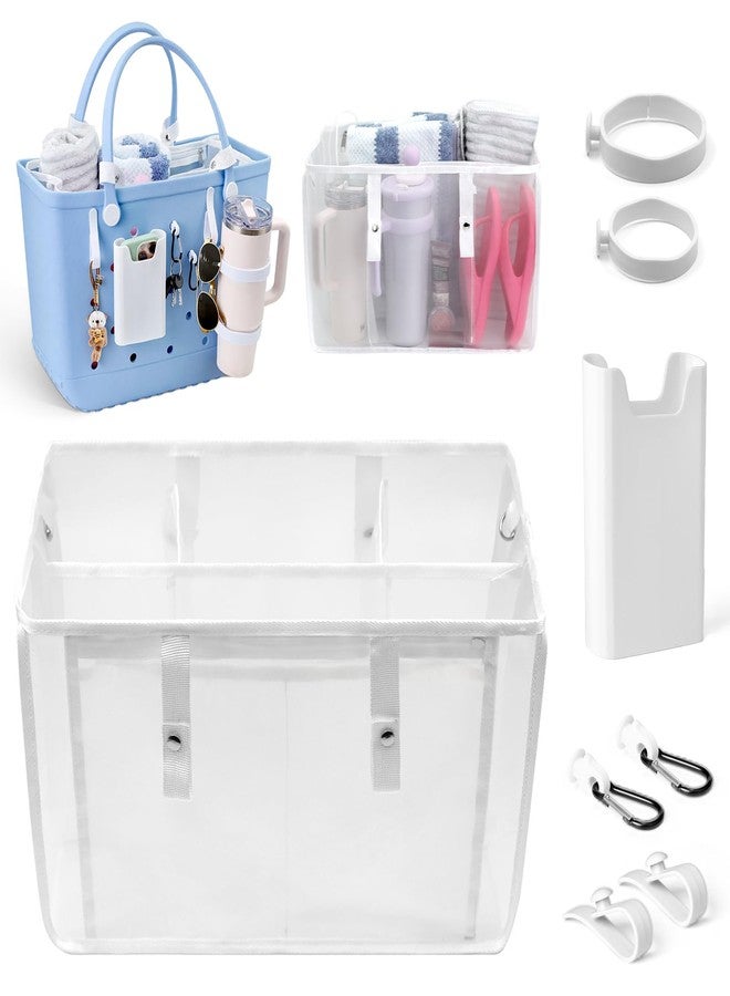 Yaalben 7Pcs Accessories for Bogg Bag, Compatible with Original XL, Includes Mesh Partition Bag with Zipper &7 Compartments,Cup Holder,Phone Holder, Hooks&Carabiners,Lightweight,Keeps Your Bag Organized - Image 1