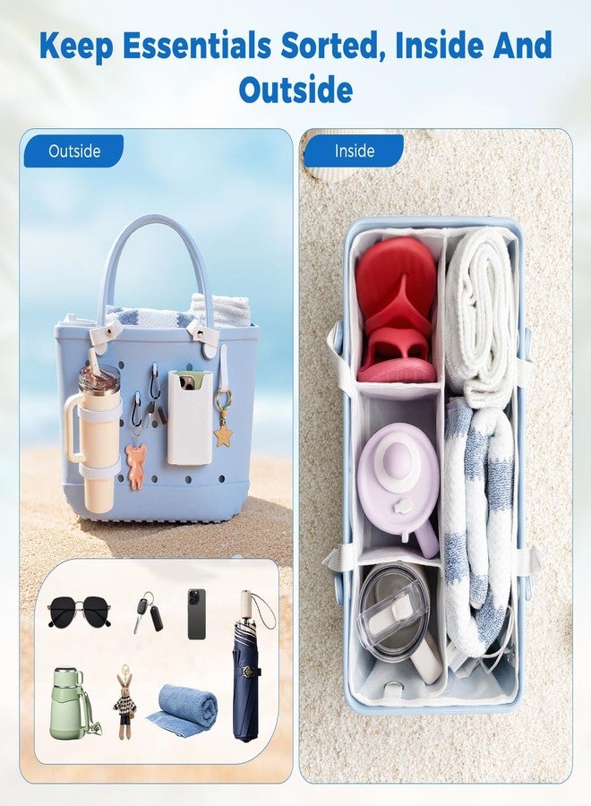 Yaalben 7Pcs Accessories for Bogg Bag, Compatible with Original XL, Includes Mesh Partition Bag with Zipper &7 Compartments,Cup Holder,Phone Holder, Hooks&Carabiners,Lightweight,Keeps Your Bag Organized - Image 4