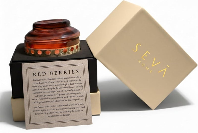 سيفا هوم شمعة معطرة برائحة التوت من ساكريد سبيسز | شمعة معطرة فاخرة | شمع الصويا الطبيعي | تدوم 30 ساعة | شمعة لغرفة النوم | علاج عطري مريح | طقم هدايا فاخر | هدية - Image 4