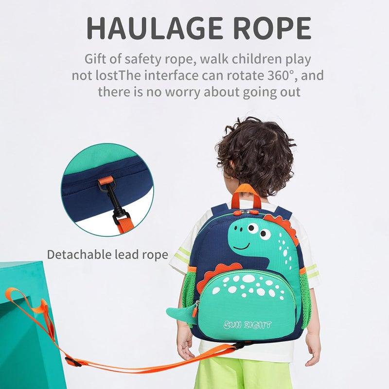SUN EIGHT Toddler Dinosaur Backpack for Kids - Cute 3D Cartoon School Bag - Image 2