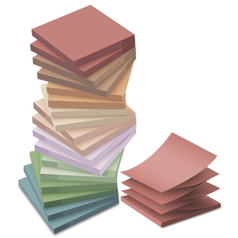 Kozerite (18 Pack) Pop Up Sticky Notes Refill,3x3 in Popup Notepads,Accordion Stickies Super Sticking Power,Office School Memo Note Pads Vintage Colors,Post on Windows Doors,Recyclable,Easy to Write on - Image 1