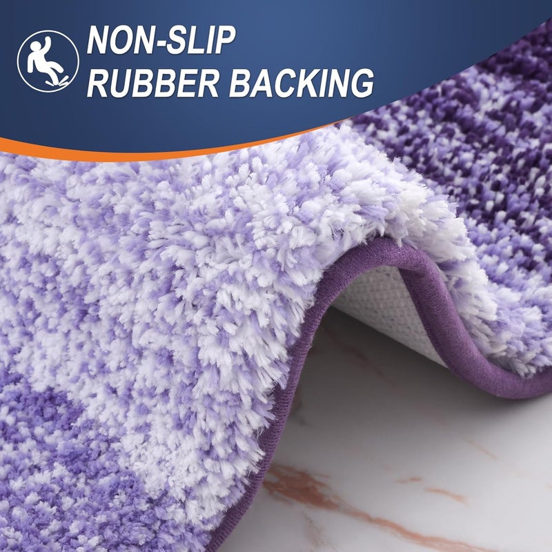 OLANLY Bathroom Rugs Mat 30x20, Extra Soft Absorbent Microfiber Bath Rugs, Rubber Backing, Quick Dry, Machine Washable Bath Mats for Bathroom Floor, Tub and Shower, Home Decor Accessories, Violet - Image 5