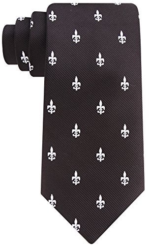 Scott Allan Collection Scott Allan Black Fleur de Lis Tie For Men | Classic Woven Jacquard Black Pattern Neck Tie Formal | Corbatas para Hombres Elegantes Negra - Image 1