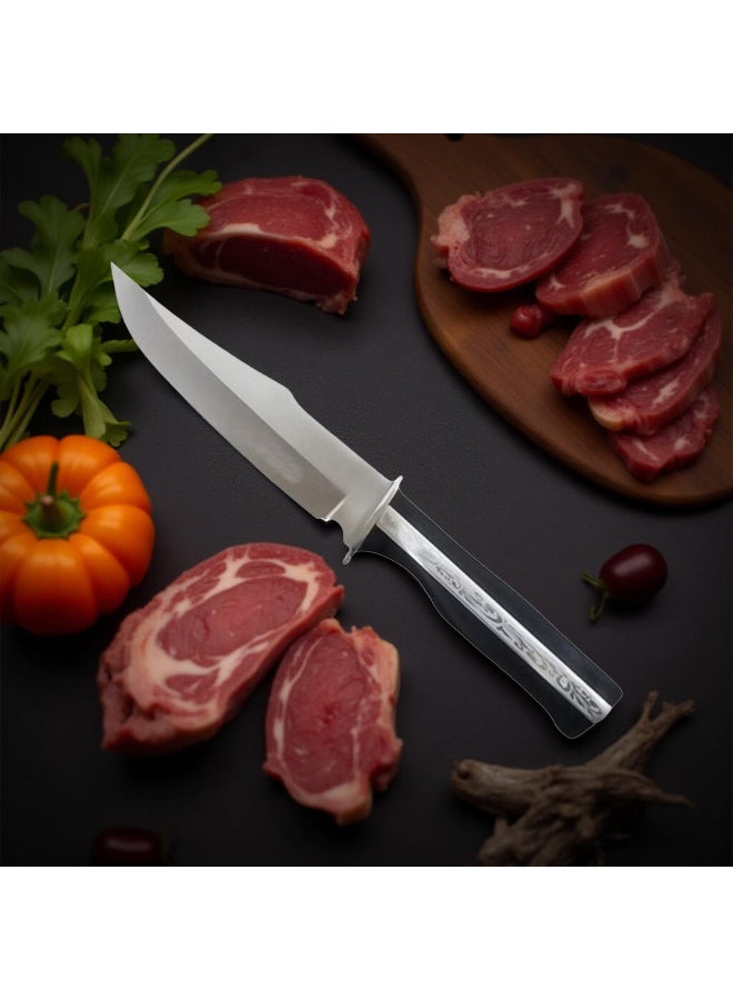 Premium Professional Chef Knife with Thick Stainless Steel Blade, Decorative Handle and Storage Sheath - Image 1