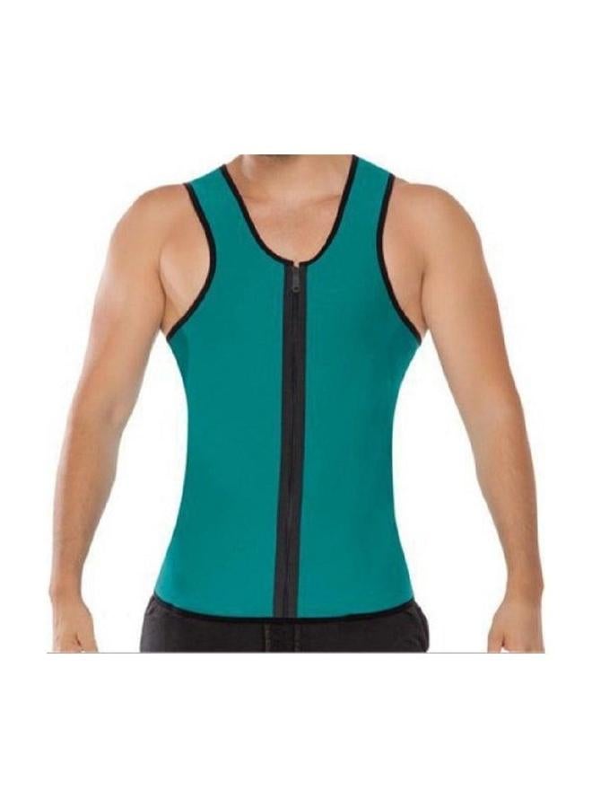 HALAMODO Men Compression Shirt for Body Slimming, Waist Trainer Vest, Shaper Tank Top Weightloss, Corset Shaper, Zipper Shapewear, Slimming Belt  - Image 2
