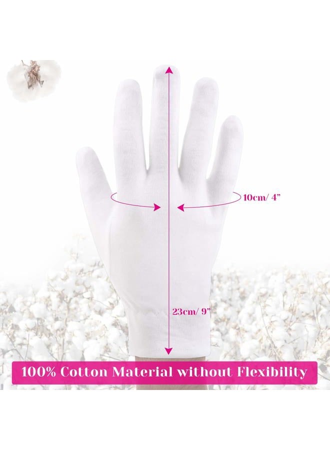 selizo 100 Percent Cotton Gloves for Dry Hands Eczema, Selizo 10 Pairs White Cotton Gloves for Women Dry Hands Moisturizing Cosmetic Sensitive Irritated Skin Spa - Image 5