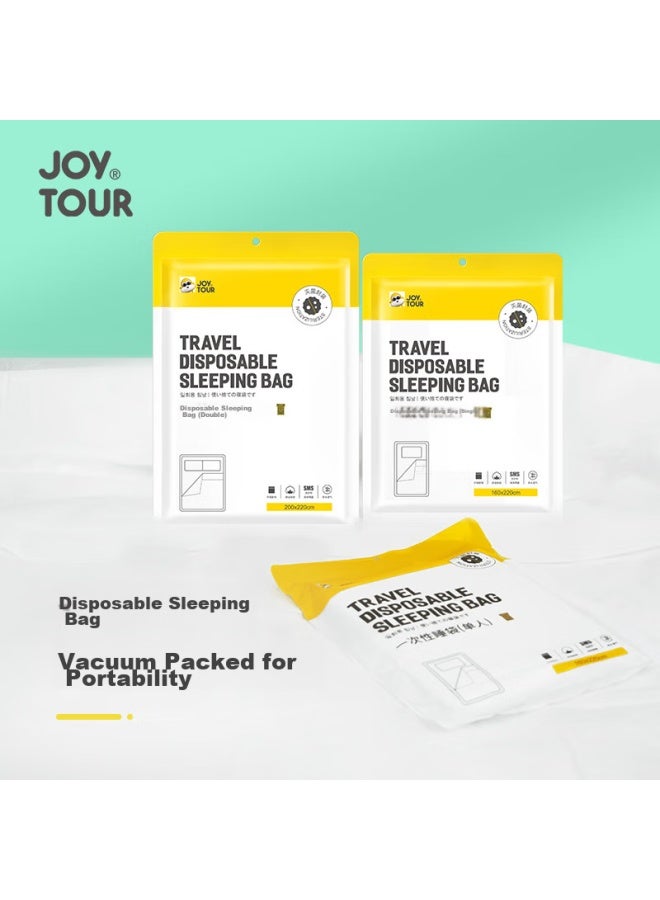 JOY TOUR Joytour Disposable Sleeping Bag, Bed Sheet, Duvet Cover, Hotel Travel Hygiene Portable Supplies, Single Person 1.6*2.2m - Image 1